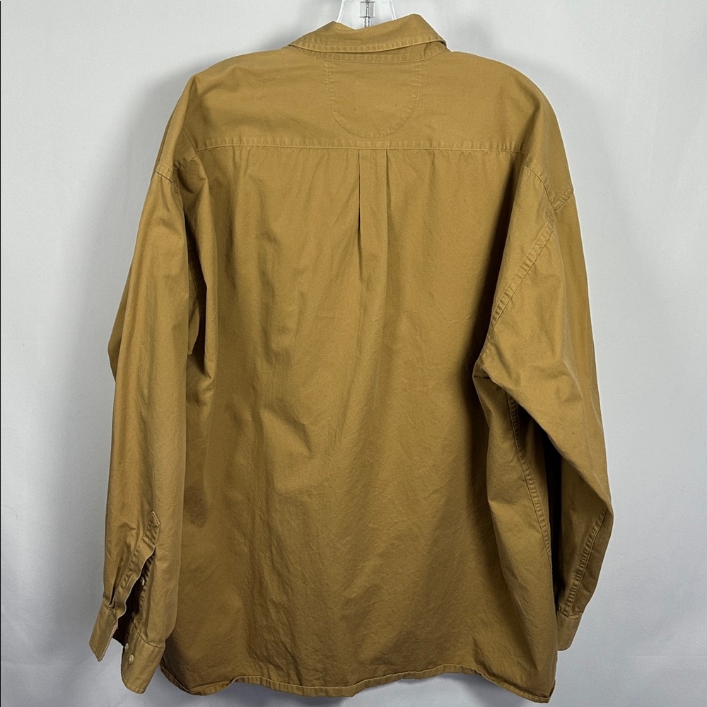 Beverly Hills Polo Club Button-Up Shirt Men’s XL Tan Logo Pocket Cotton - Picture 7 of 8